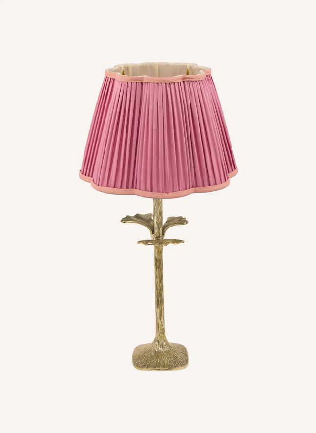 Abat-jour en soie Diya | Rose fuschia