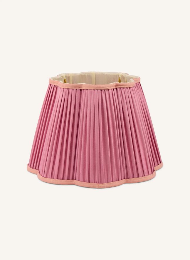 Abat-jour en soie Diya | Rose fuschia