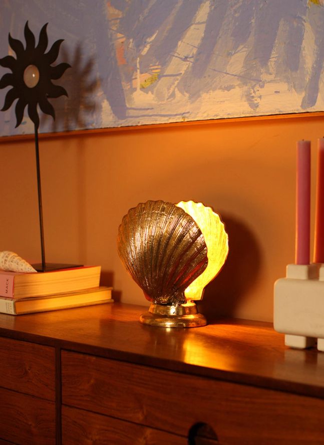 Lampe à poser coquillage | Laiton