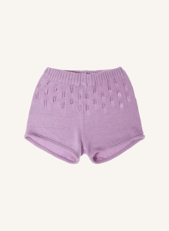 Pantalones cortos de punto calado | Lila