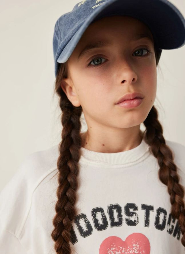 Sudadera corazón Woodstock | Blanco