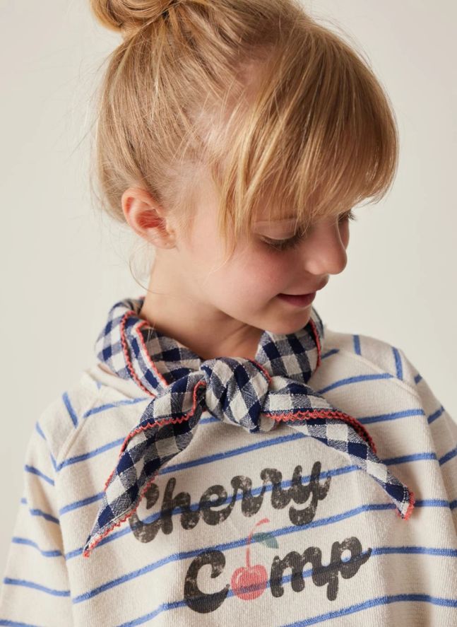 Vestido de rayas Terry | Crudo
