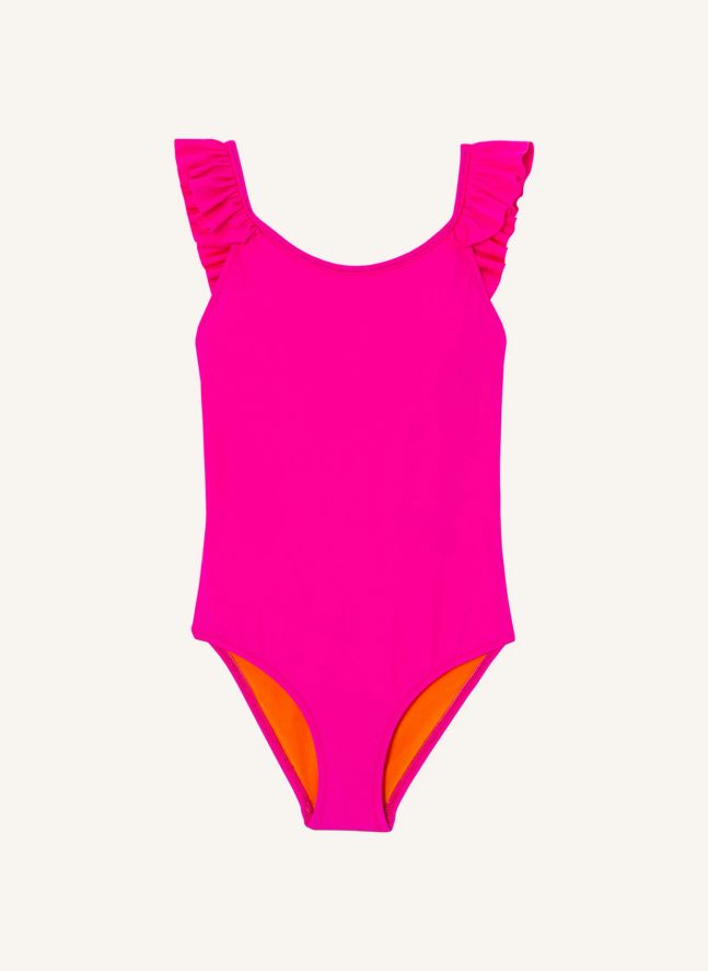 Maillot de Bain 1 Pièce Anti-UV Fibres Recyclées | Rose fuschia