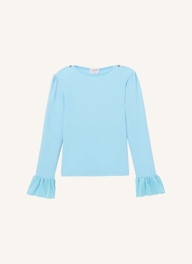 Camiseta anti-UV Fibras recicladas | Azul Cielo