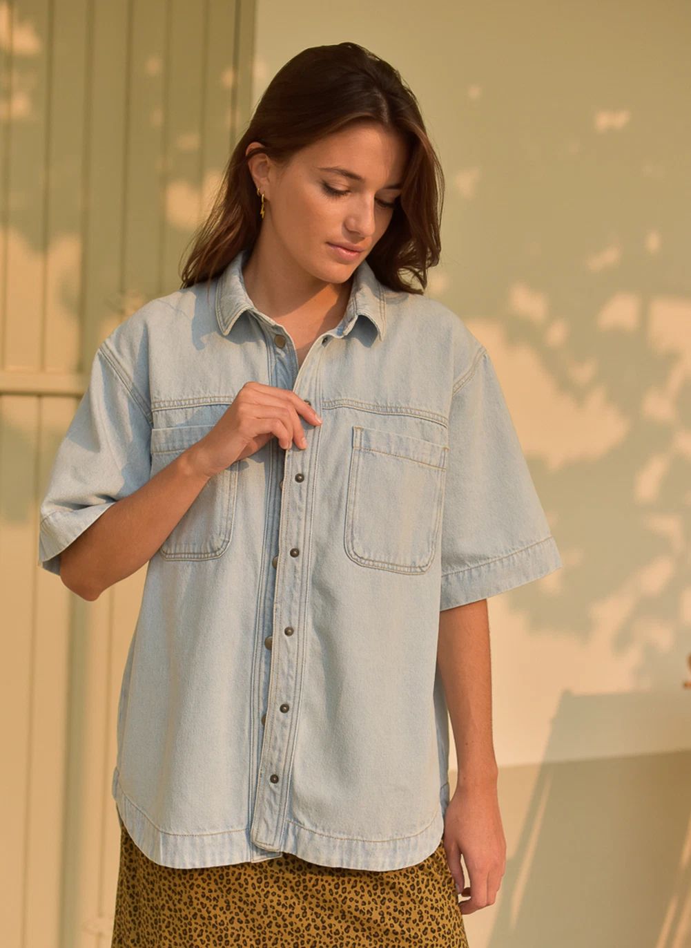 Chemise Colette Denim - Collection Femme | Bleu Clair- Image produit n°0