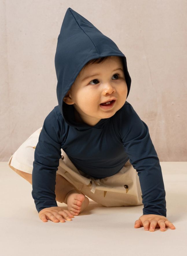 Camiseta con capucha anti-UV  | Azul Marino