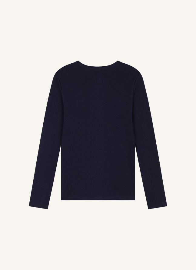 T-shirt l'Iconique Manches Longues - Collection Femme | Bleu marine