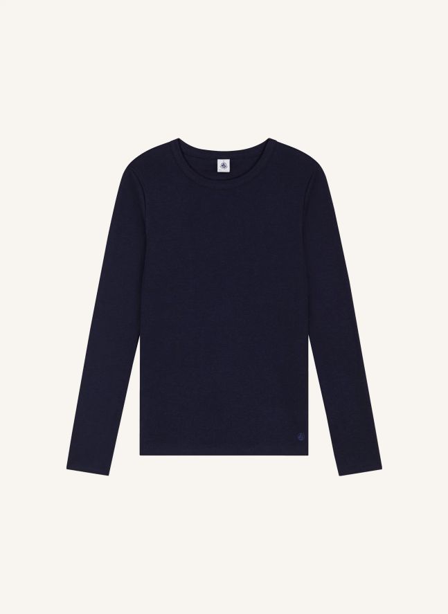 T-shirt l'Iconique Manches Longues - Collection Femme | Bleu marine