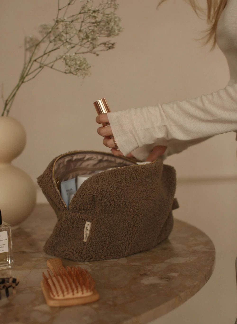 Grande trousse de toilette | Brun- Image produit n°1