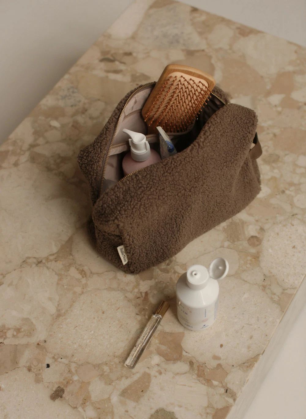 Grande trousse de toilette | Brun- Image produit n°2