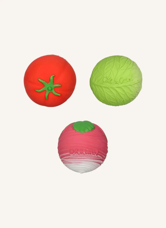 Balles sensorielles Salade de légumes - Lot de 3