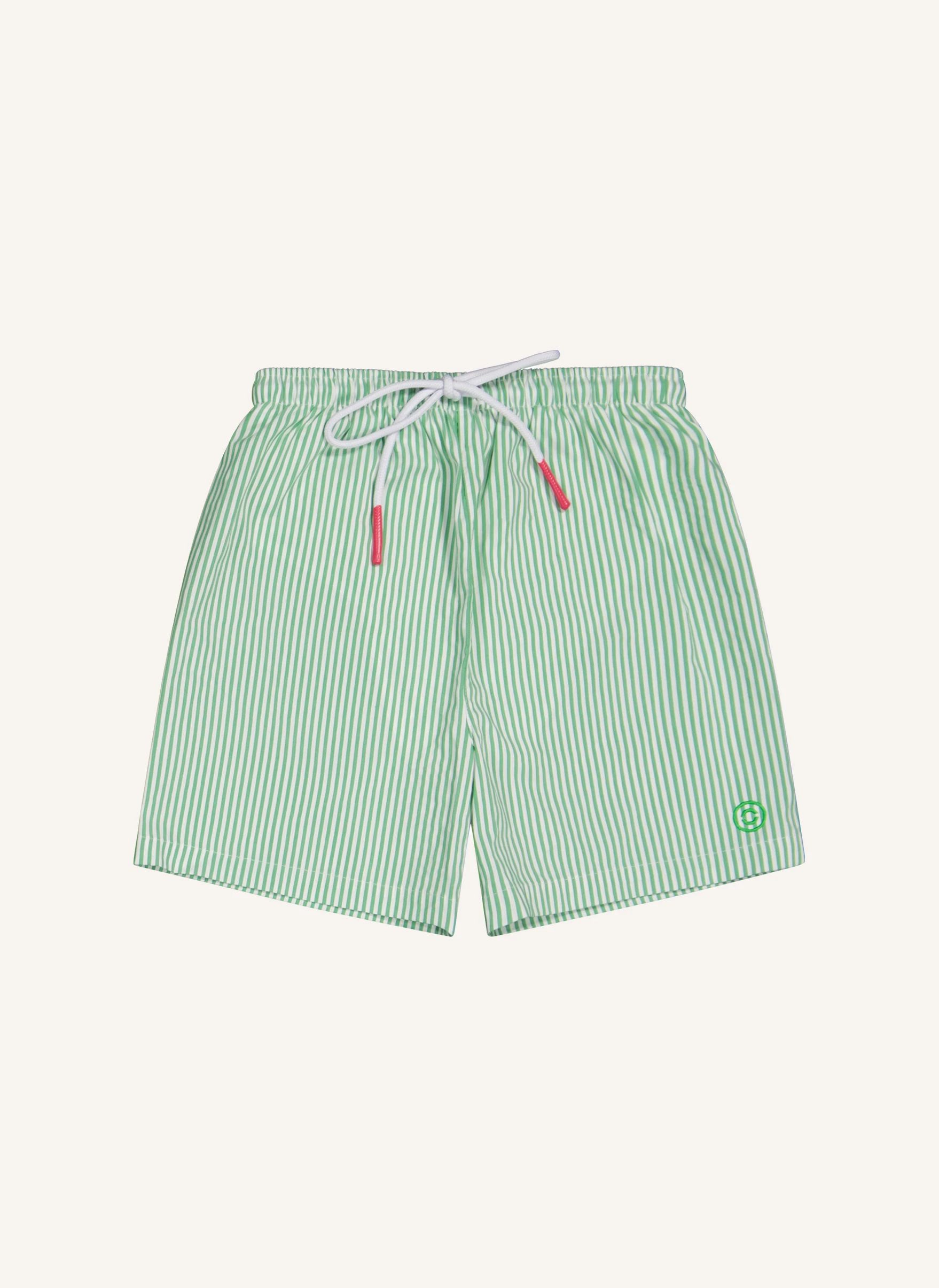 Short de Bain Comporta Rayé | Vert- Image produit n°0
