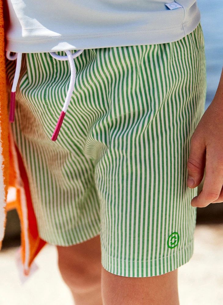 Short de Bain Comporta Rayé | Vert- Image produit n°5