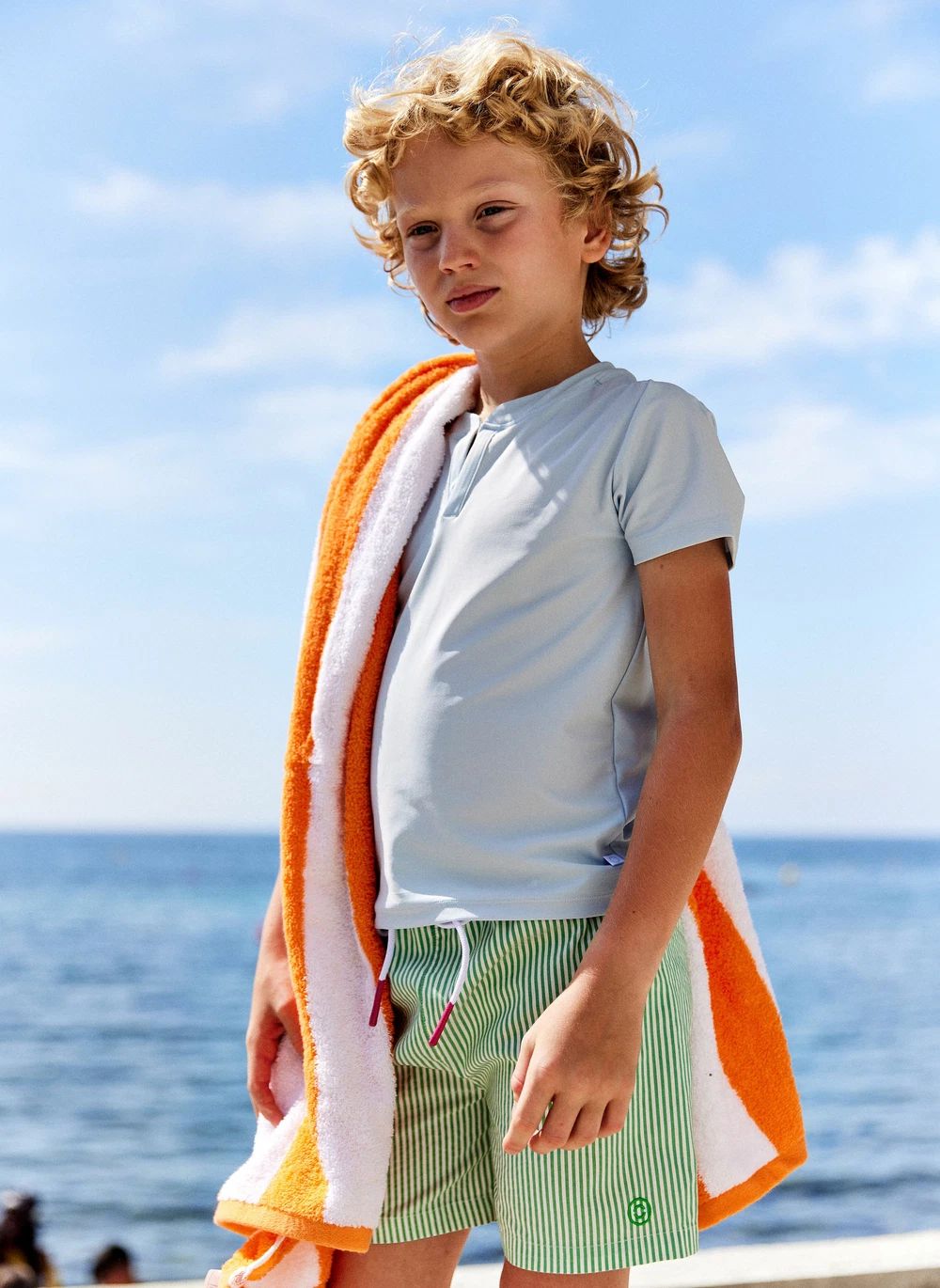 Short de Bain Comporta Rayé | Vert- Image produit n°2