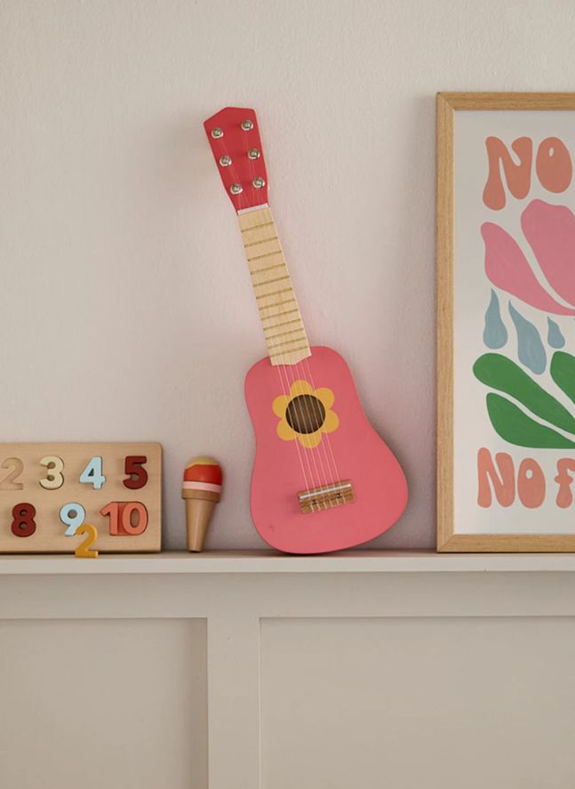 Guitare en bois | Rose
