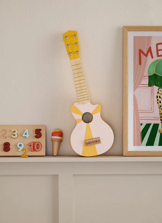 Guitare en bois | Jaune