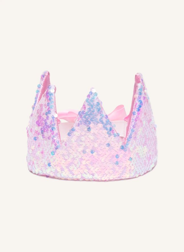 Couronne de princesse à sequins | Rose pâle