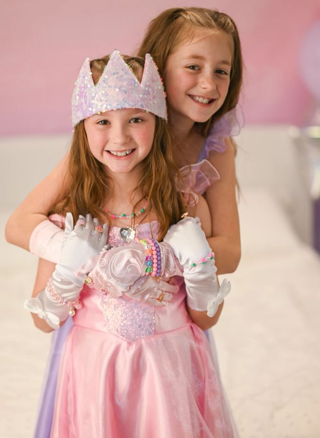 Couronne de princesse à sequins | Rose pâle