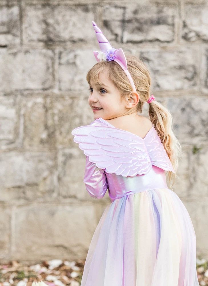Déguisement robe de Pégase et son serre-tête | Rose- Image produit n°6