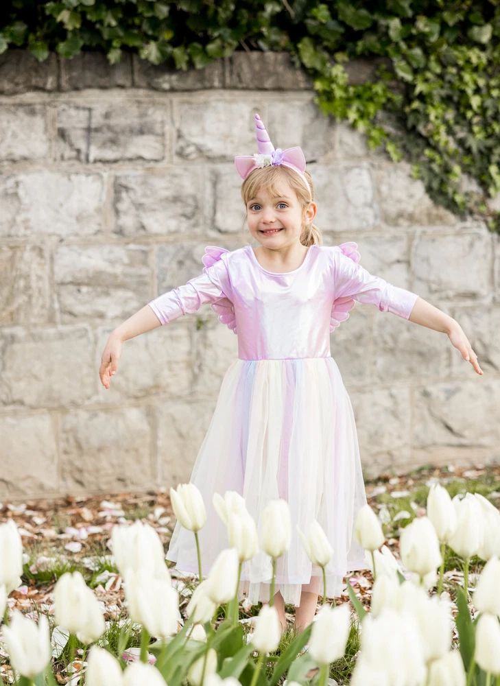 Déguisement robe de Pégase et son serre-tête | Rose- Image produit n°8