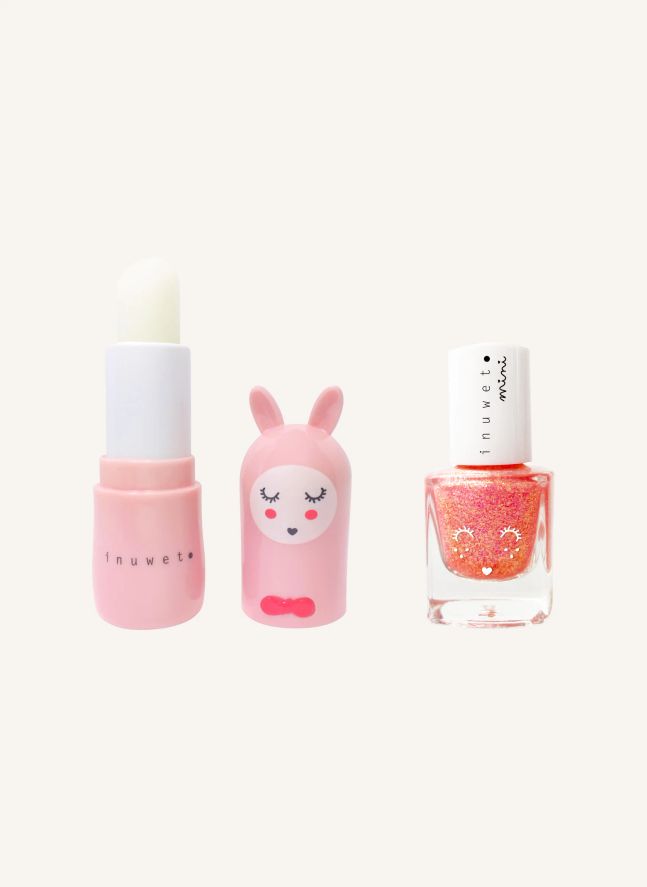 Coffret duo baume à lèvres et vernis à l'eau Fraise  