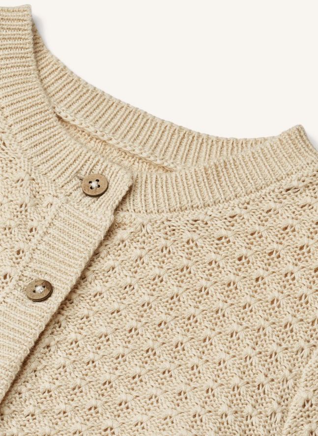 Cardigan Magnella Maille Coton Bio | Beige