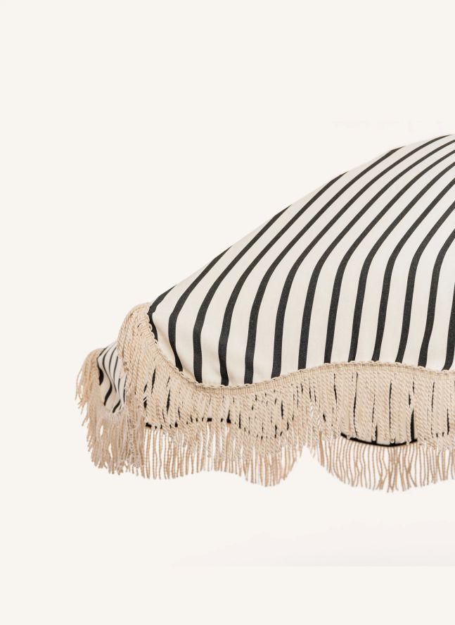 Parasol frangé Premium | Noir