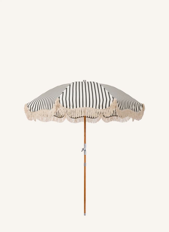Parasol frangé Premium | Noir
