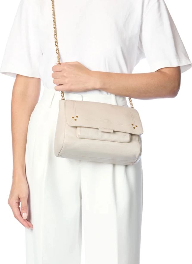 Sac Lulu M Chèvre Grainé | Ecru