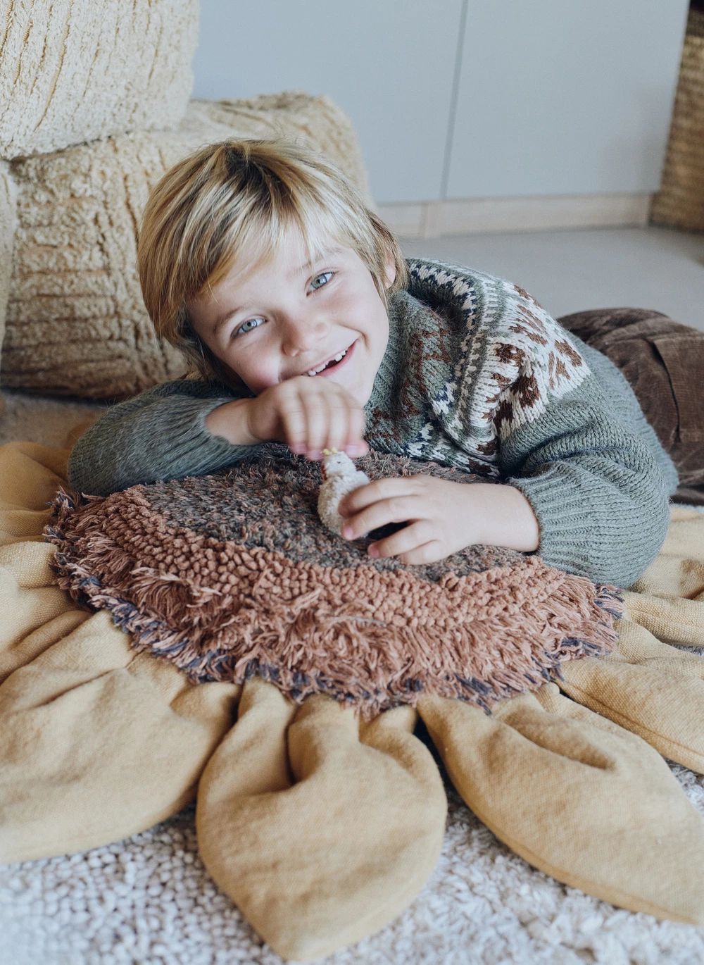 Pouf Tournesol | Jaune- Image produit n°2