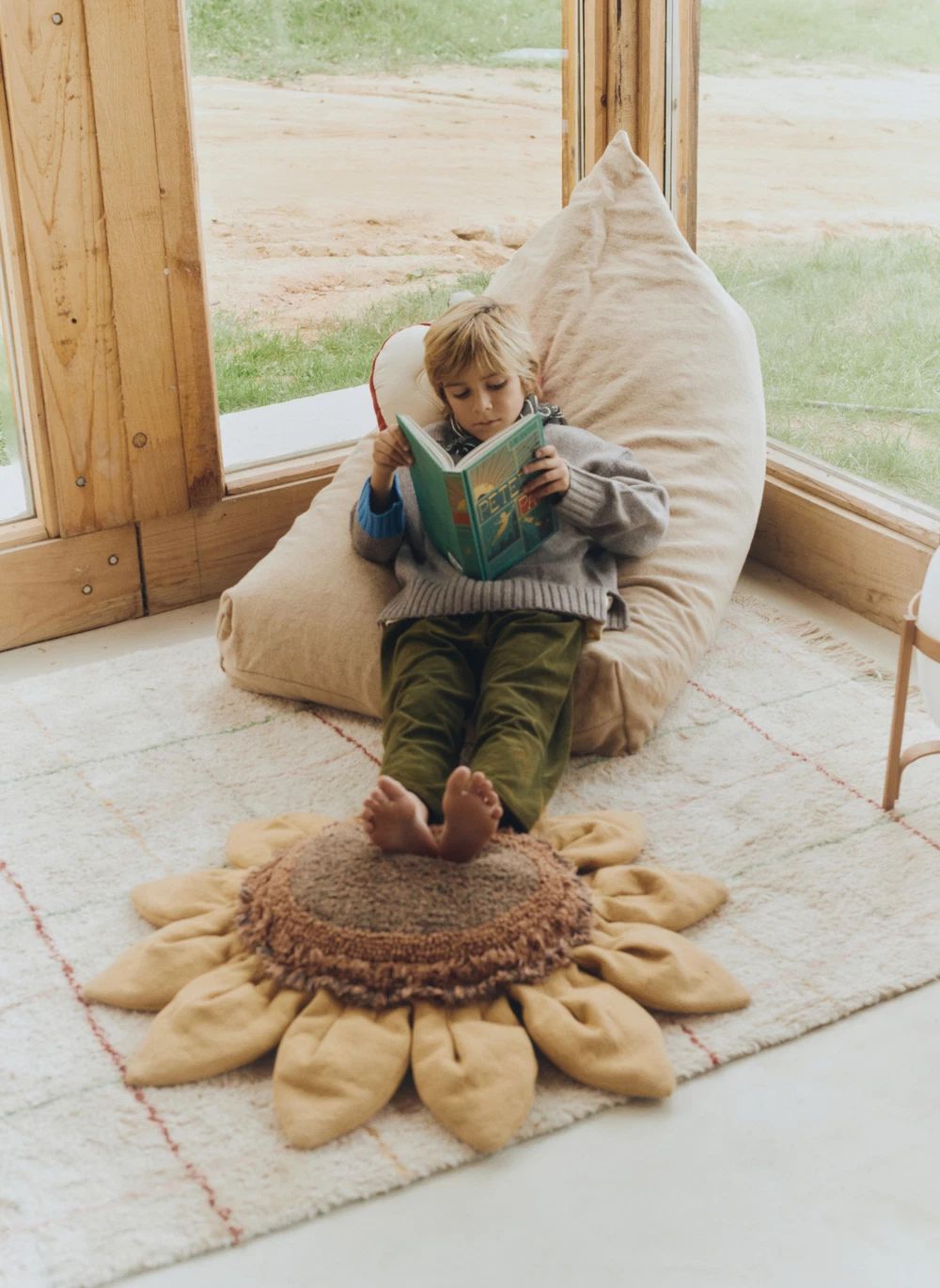 Pouf Tournesol | Jaune- Image produit n°1