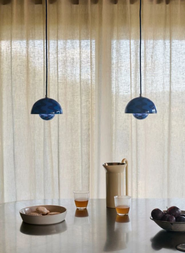 Flowerpot VP10 Pattern hanging lamp, Verner Panton | Cobalt