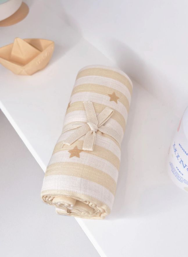 Gaspard swaddling diaper | Pale yellow