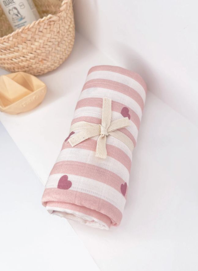 Gaspard swaddling diaper | Pale Pink