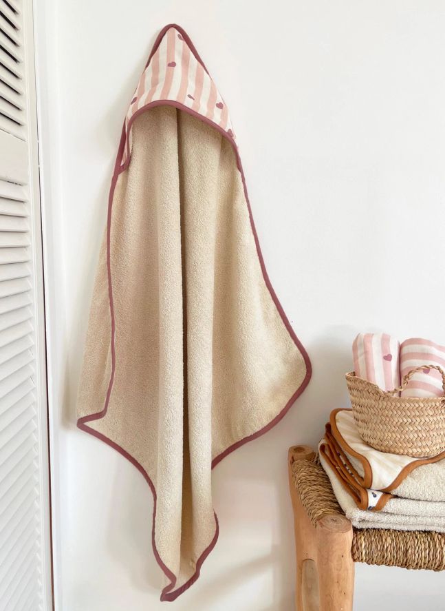 Carré de bain Téa | Rose pâle