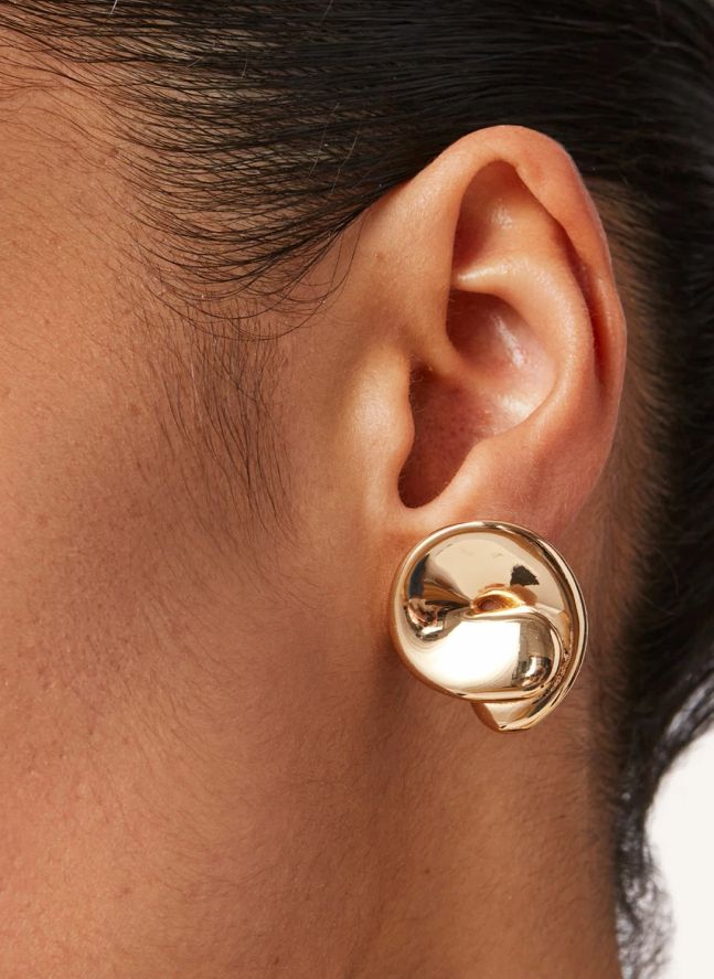 Boucles d'Oreilles Rio Button | Doré