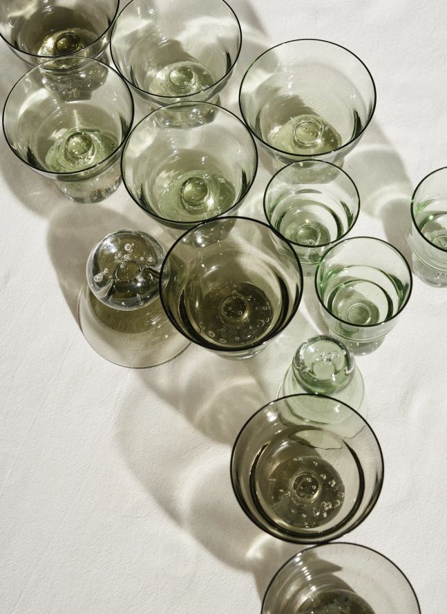 Verres à pied Eternal snow - Set de 6 | Vert