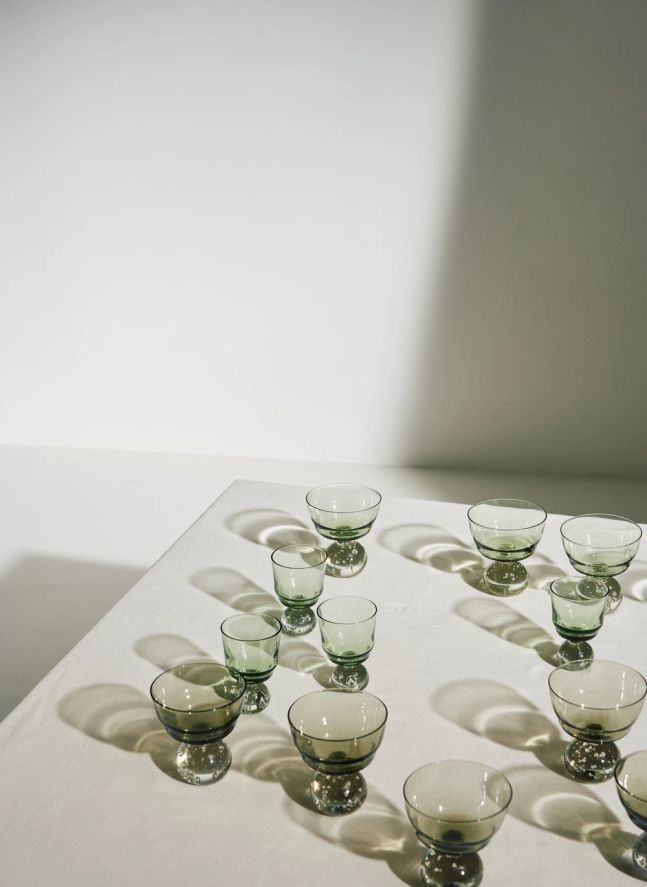 Verres à pied Eternal snow - Set de 6 | Vert