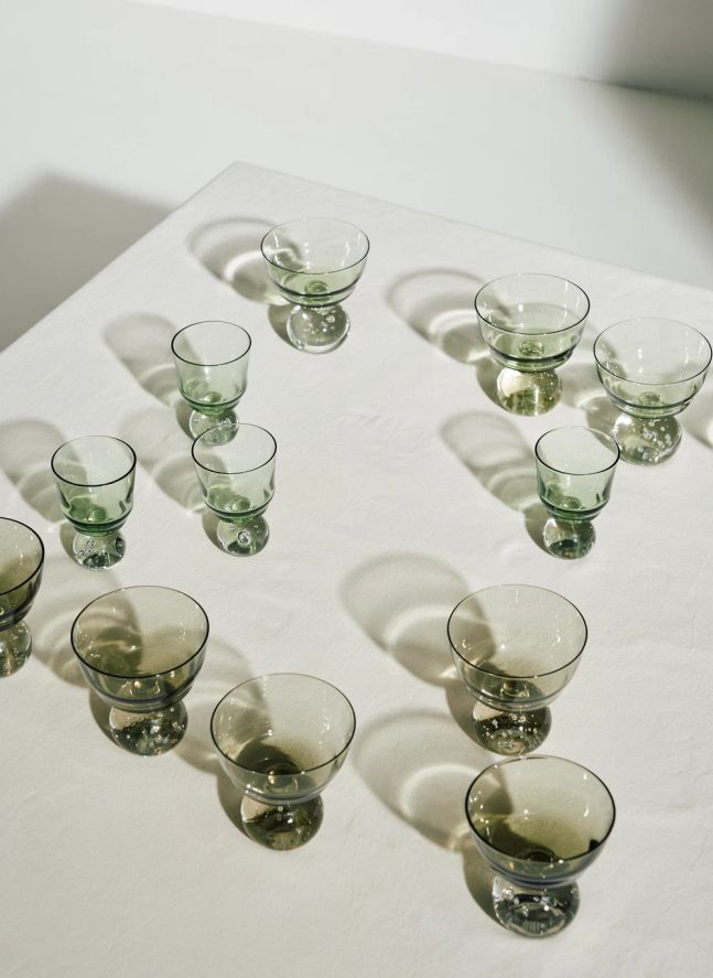 Verres à pied Eternal snow - Set de 6 | Vert