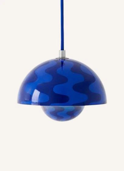 Flowerpot VP10 Pattern hanging lamp, Verner Panton | Cobalt
