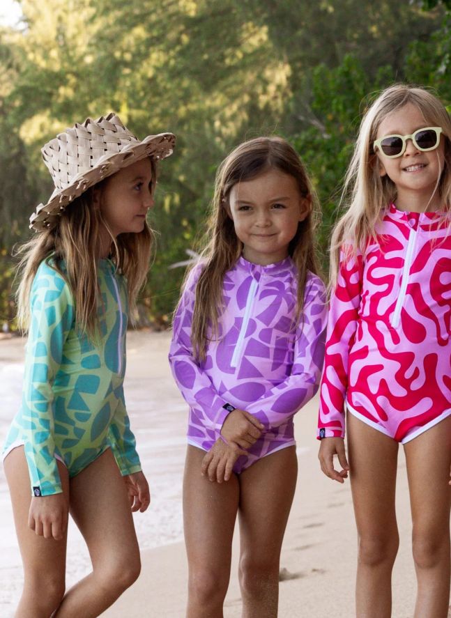 Maillot de Bain Anti-UV Coral Reef Fibres Recyclées | Rose