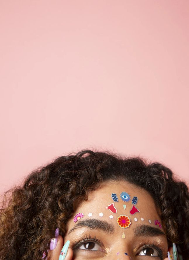 Stickers pour visage Flower