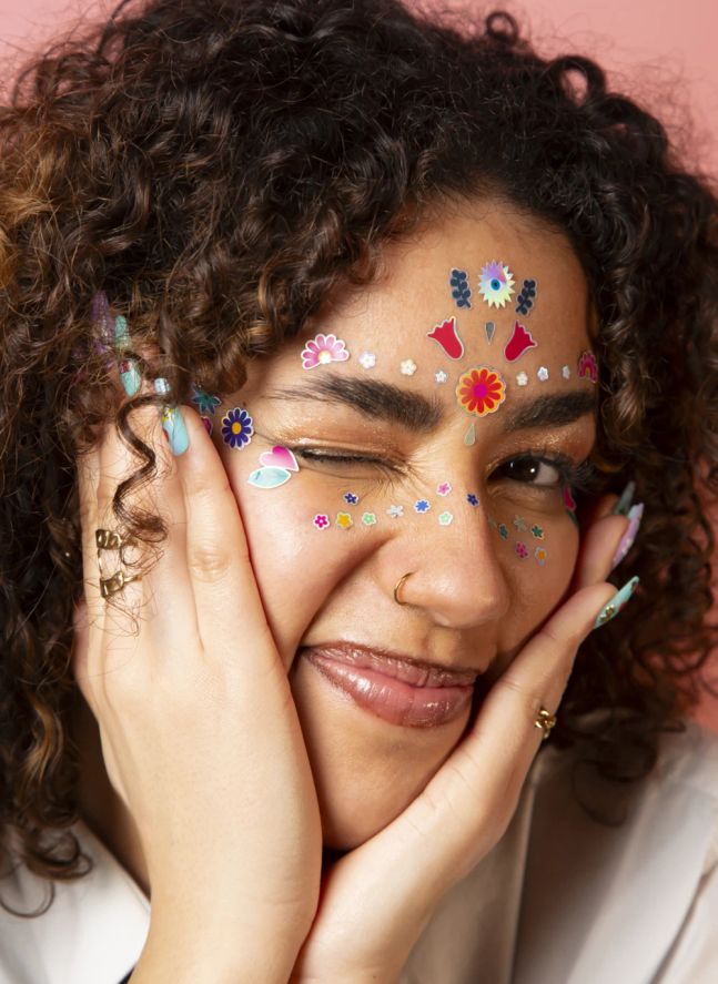 Stickers pour visage Flower