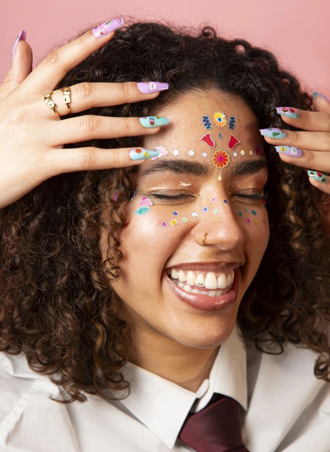Stickers pour visage Flower