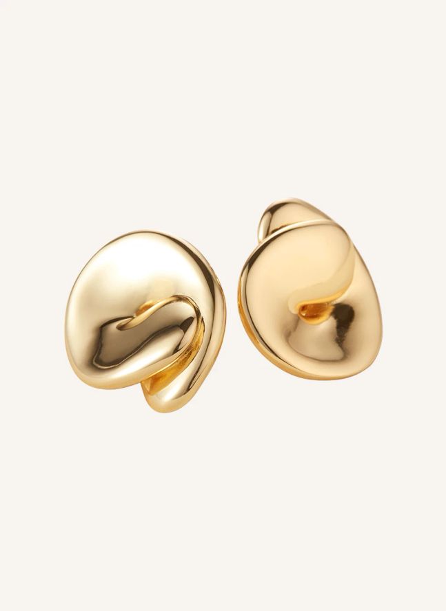 Boucles d'Oreilles Rio Button | Doré