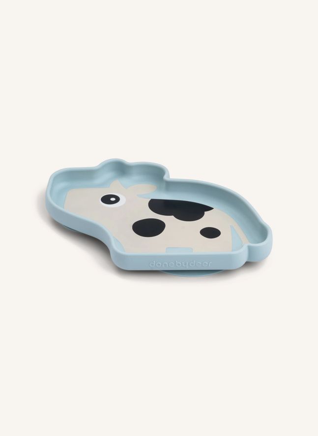 Dotti silicone plate with suction cup | Light blue
