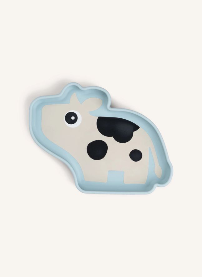Dotti silicone plate with suction cup | Light blue