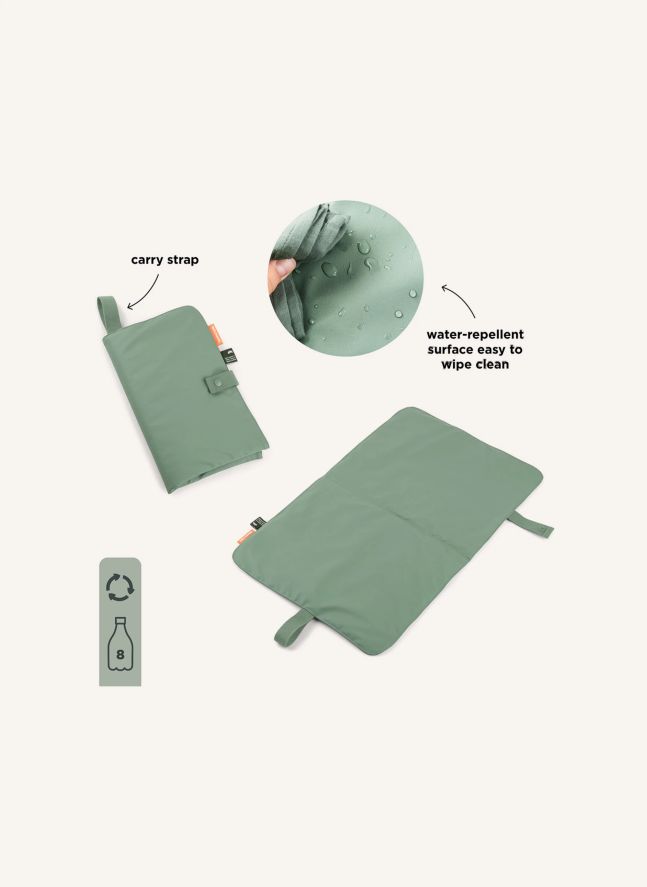 Waterproof travel changing mat | Green