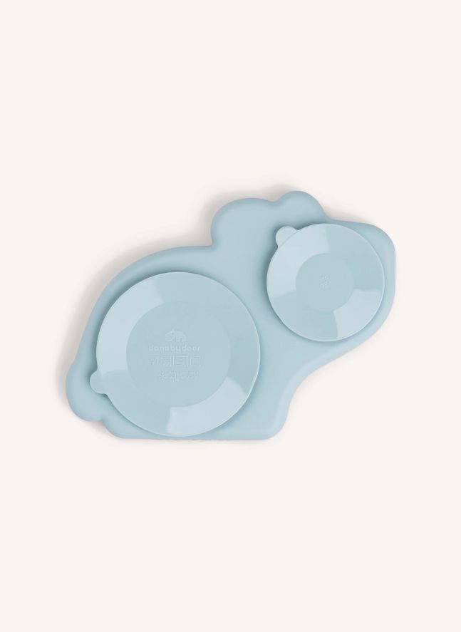 Dotti silicone plate with suction cup | Light blue