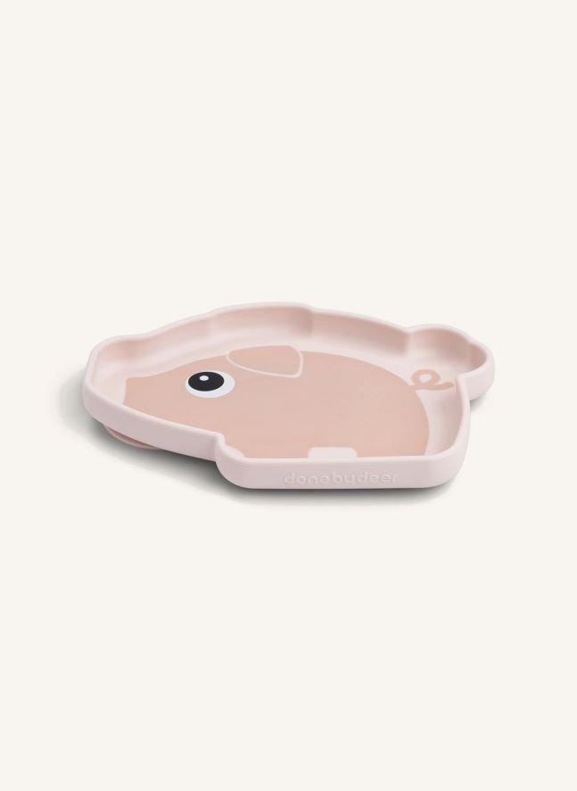 Pigee silicone plate with suction cup | Pale Pink